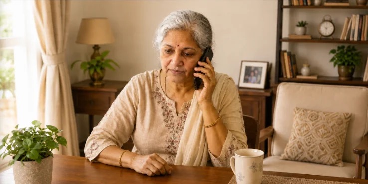 Care manager doing a screening conversation with an elder